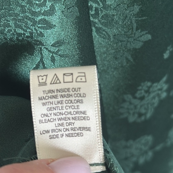 Inspired Hearts Cowl Neck Floral Midi emerald green Dress Size XL - Picture 9 of 11